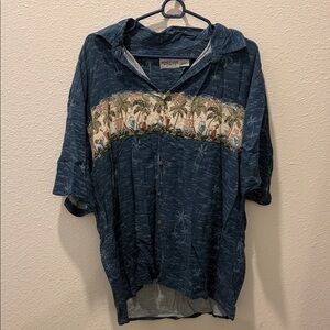 Island Vibes Blue Men's Casual Shirt